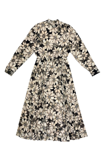 Judith Dress Beige Flowers #8414BKC