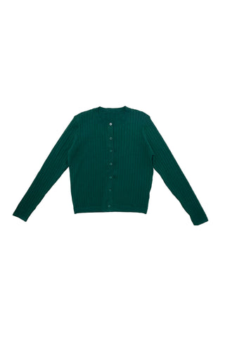 Ribbed Cardigan Green #8434ZK