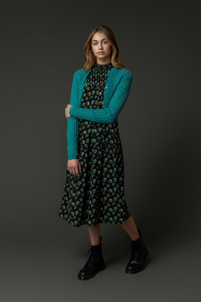 Sandra Dress in Moss Print #8409MB