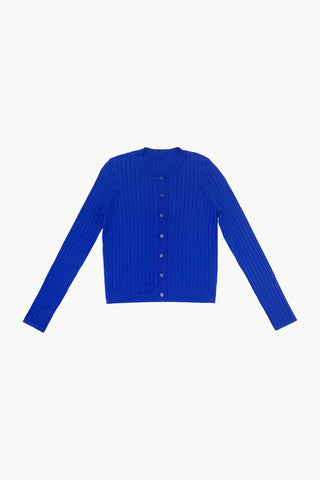 Ribbed Cardigan Royal Blue #8434EOE