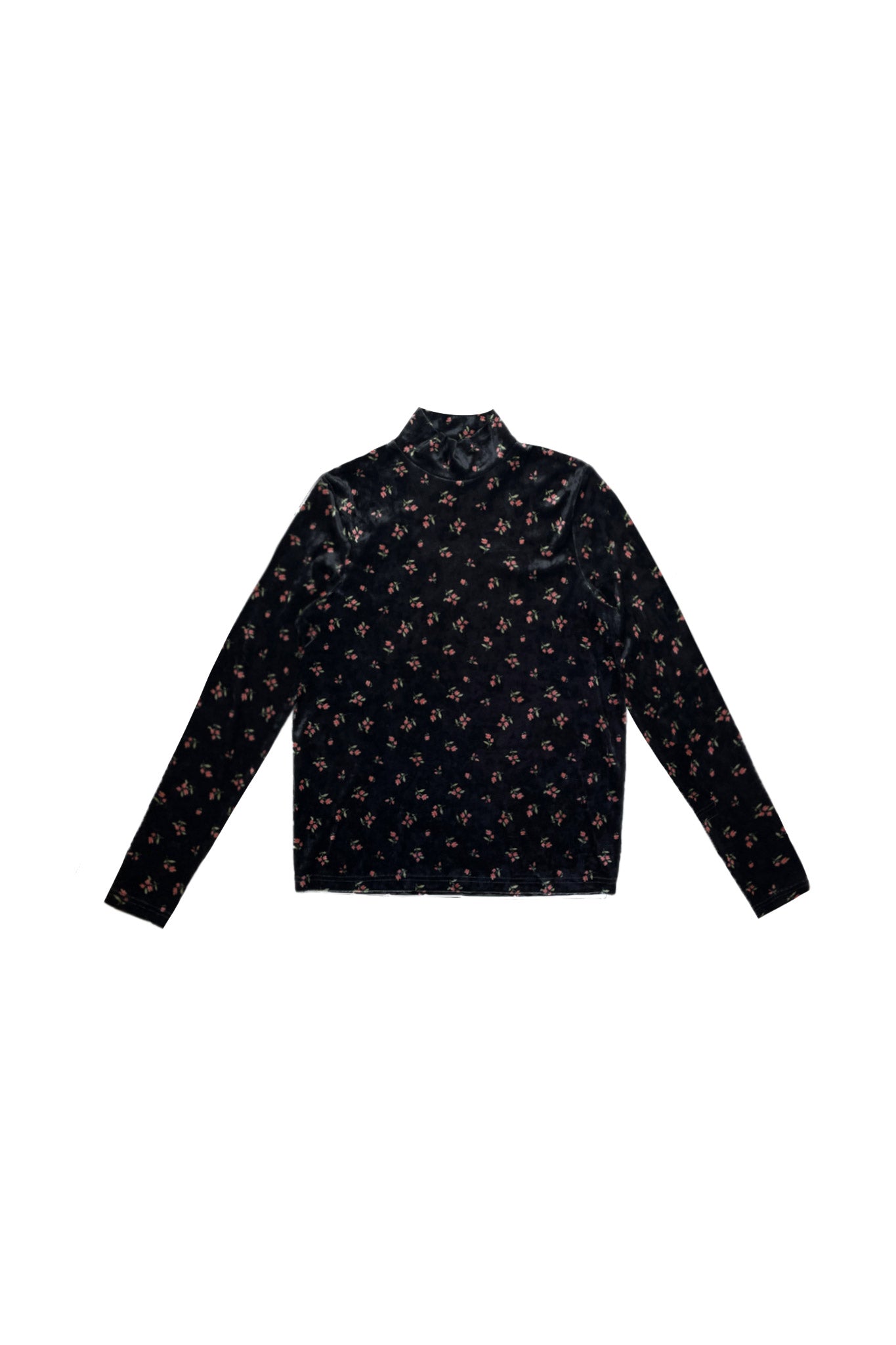 Velour Top Pink Flowers #8455VPA