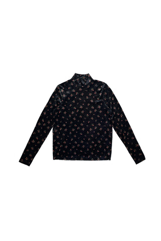 Velour Top Pink Flowers #8455VPA