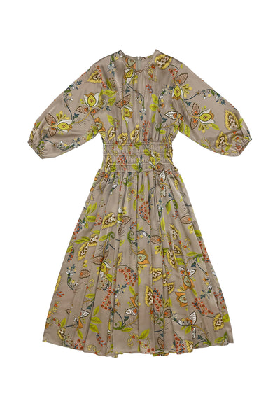 Jennifer Dress in Print on beige #8503BP