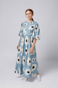 Octavia Dress Big Flowers on Blue #8537WFB