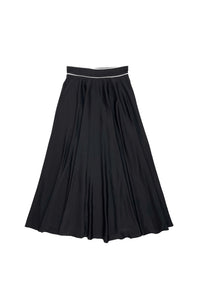 Elsie Skirt Black with White Piping #8547BW
