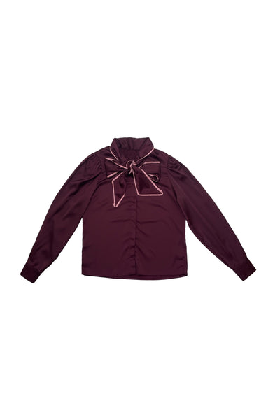 Jennifer Blouse Eggplant #8602BUR