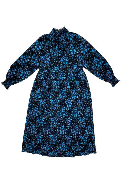 Antoinette Dress Blue Flowers #8611NK