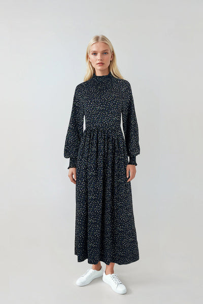 Antoinette Dress Blue Brown #8611LFL