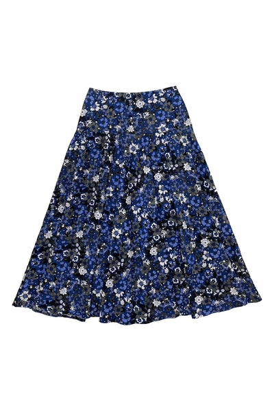 Colette Skirt Royal Blue Flowers #8614BLU