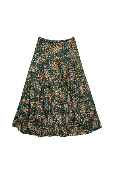 Colette Skirt Flowers on Green #8614GF