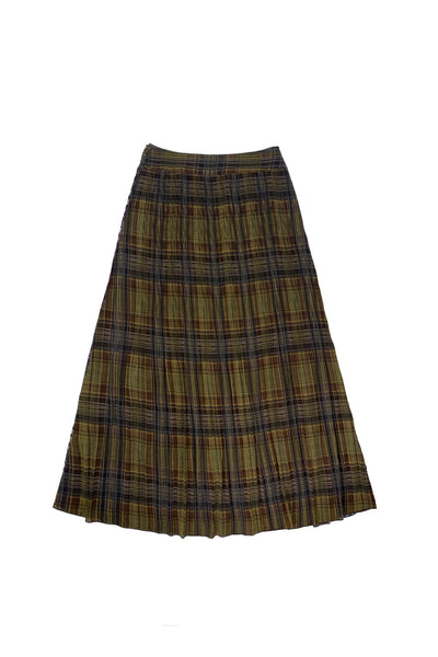 Pippa Skirt Plaid Brown Yellow #8617BY