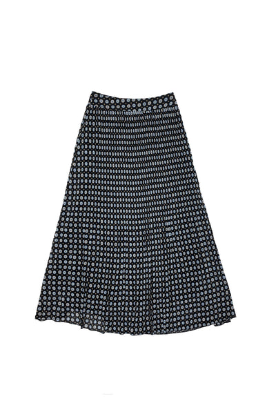 Pippa Skirt Blue Geometric #8617GB