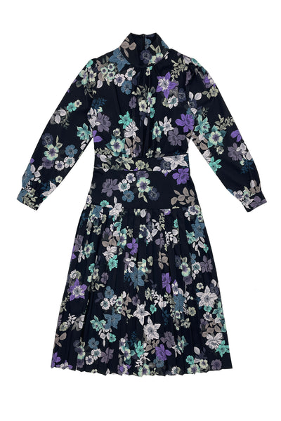 Sharon Dress Purple Flower Print #8643MF