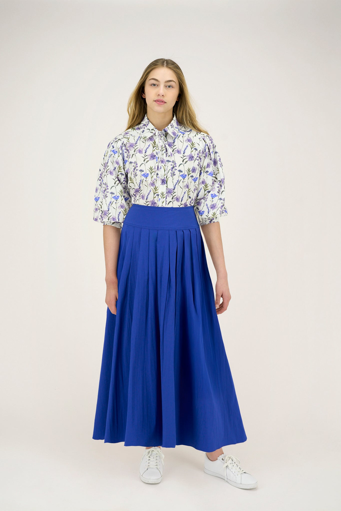 Felicity Blouse Purple Flowers #8541PRF FINAL SALE – Zaikamoya