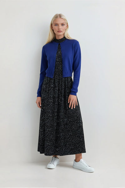 Antoinette Dress Blue Brown #8611LFL