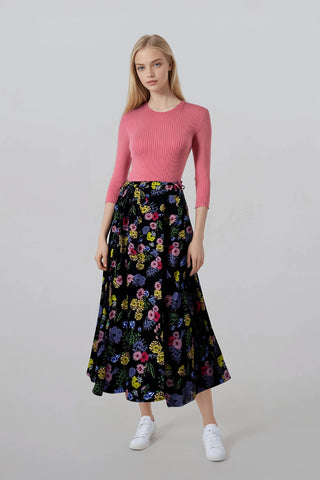 Gabriela Flowers on Black #1660MCB FINAL SALE