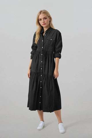 Evelyn in Black Denim Dress #8266GD FINAL SALE