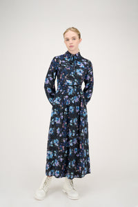 Simone Dress Blue Flowers #8417BF