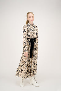Judith Dress Beige Flowers #8414BKC