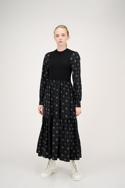 Audrey Dress Purple Flowers #8116PRF