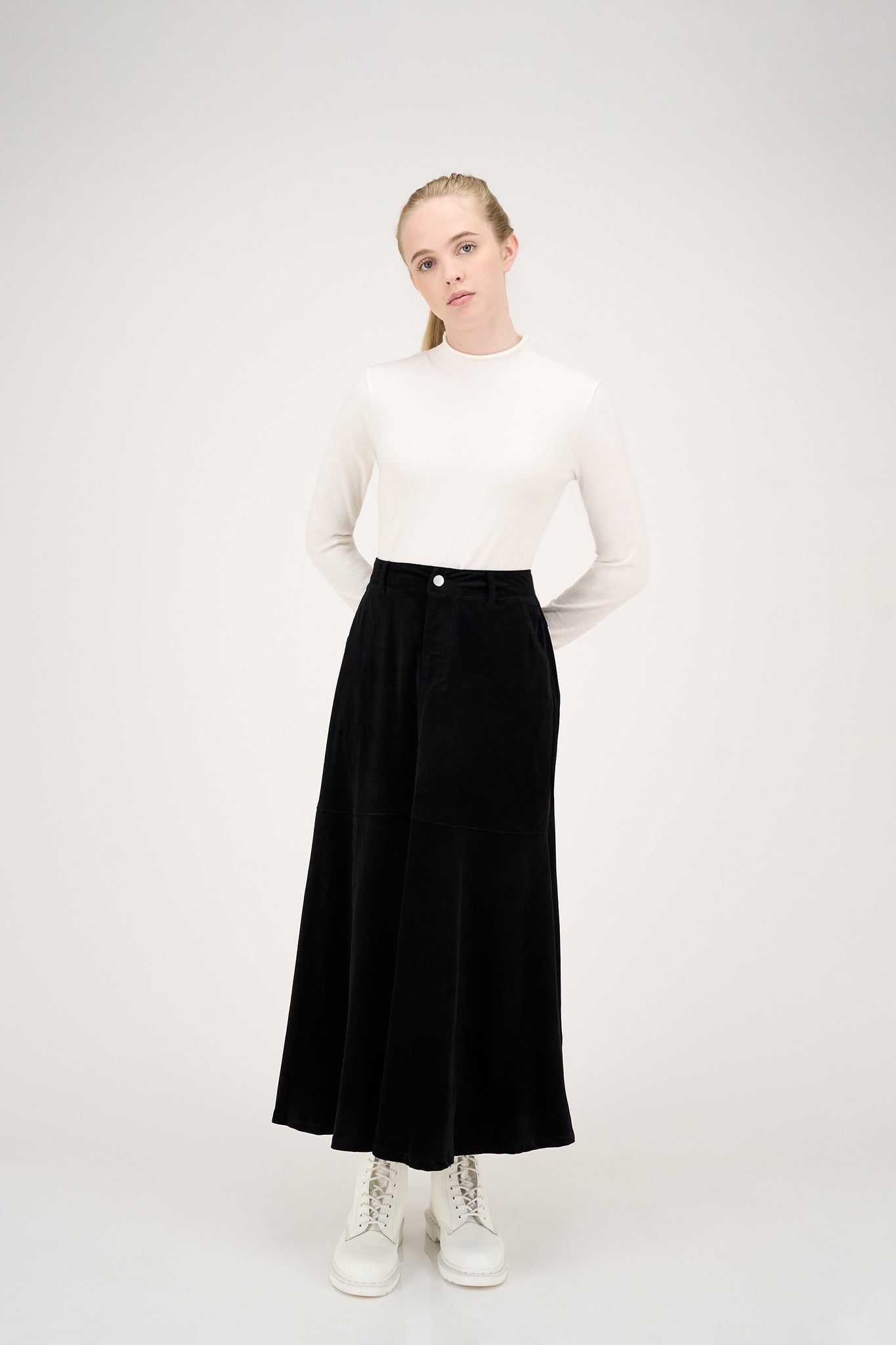 Maxine Skirt Black Corduroy #8542CRP