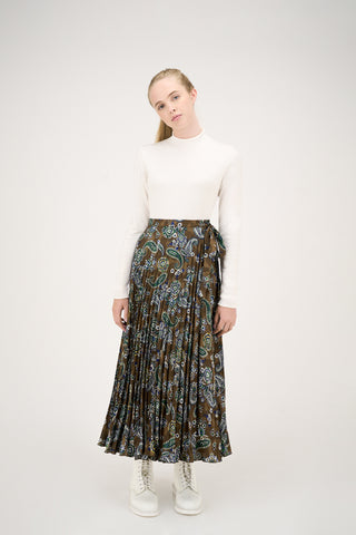 Nancy Skirt Print on Brown #8109PSL