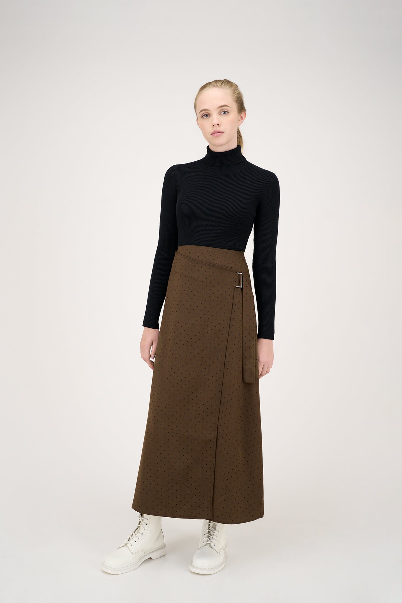 Agnes Skirt Dotted Brown #8605BDT