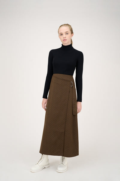 Agnes Skirt Dotted Brown #8605BDT