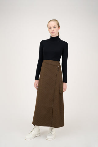 Agnes Skirt Dotted Brown #8605BDT