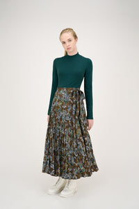 Nancy Skirt Print on Brown #8109PSL