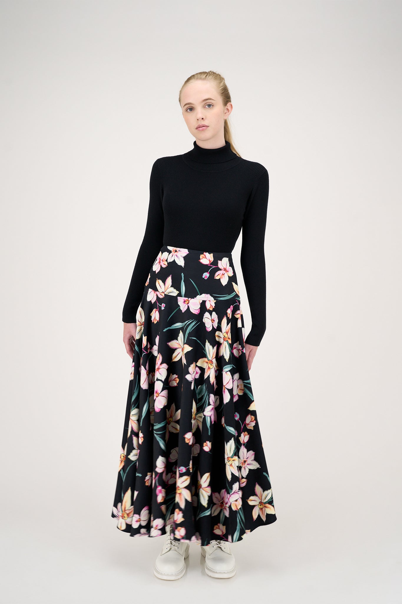 Colette Skirt Pink Flowers #8614BF