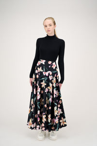 Colette Skirt Pink Flowers #8614BF