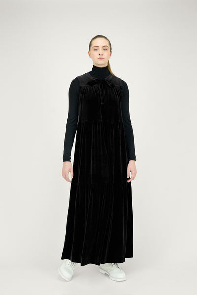Carol Jumper Black Velour #1631BLK