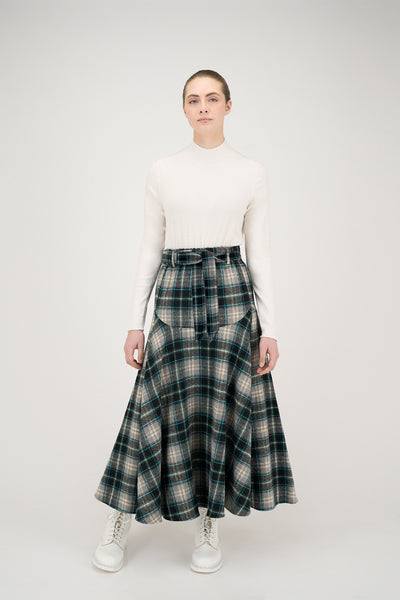 Ziva Skirt Blue Plaid #8868BGPL
