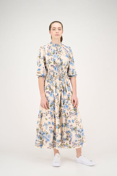 Stella Dress Blue Flowers #7942BI