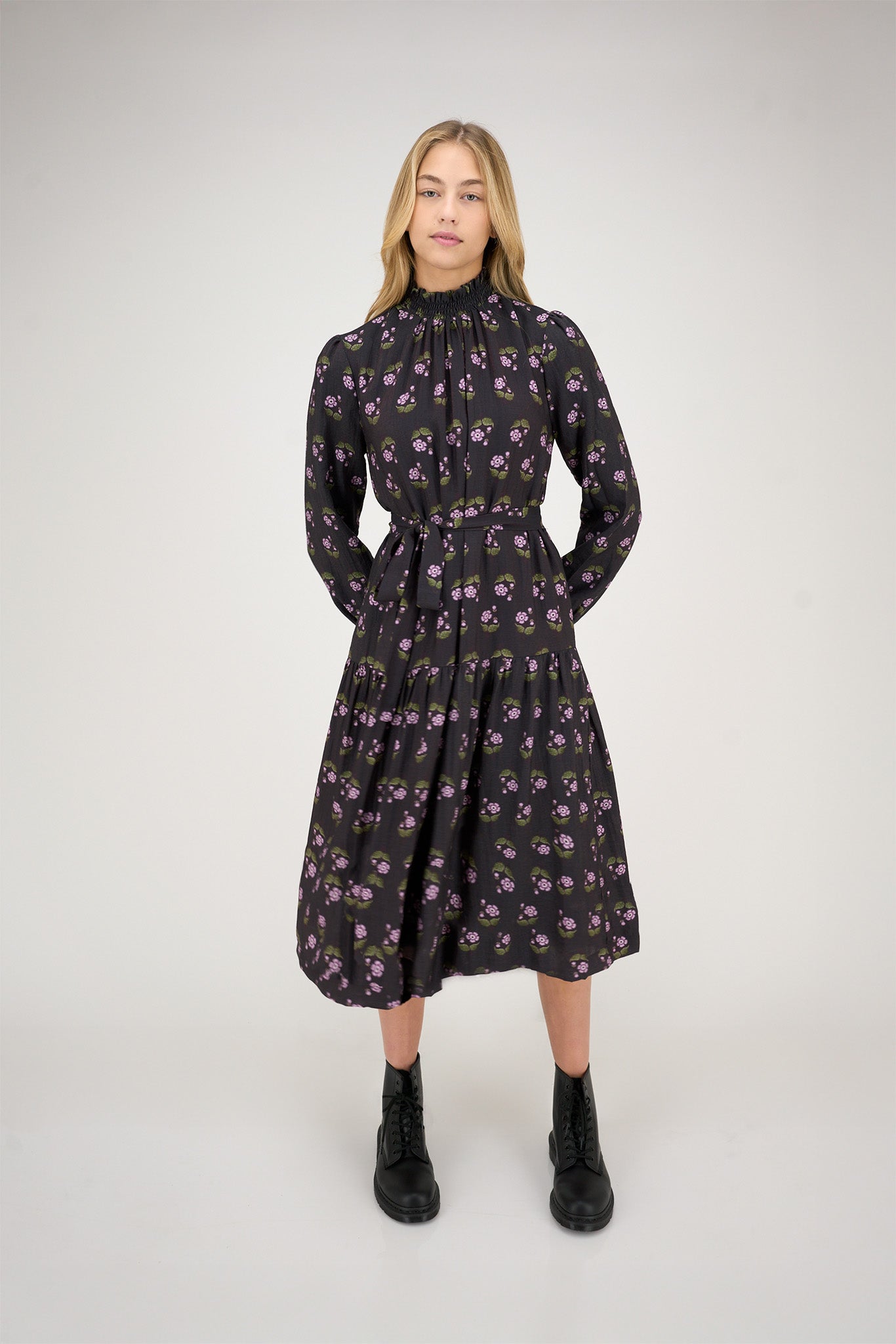 Taylor Dress Purple Flower #8112FK