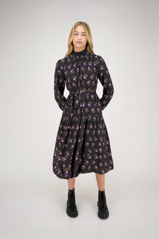 Taylor Dress Purple Flower #8112FK