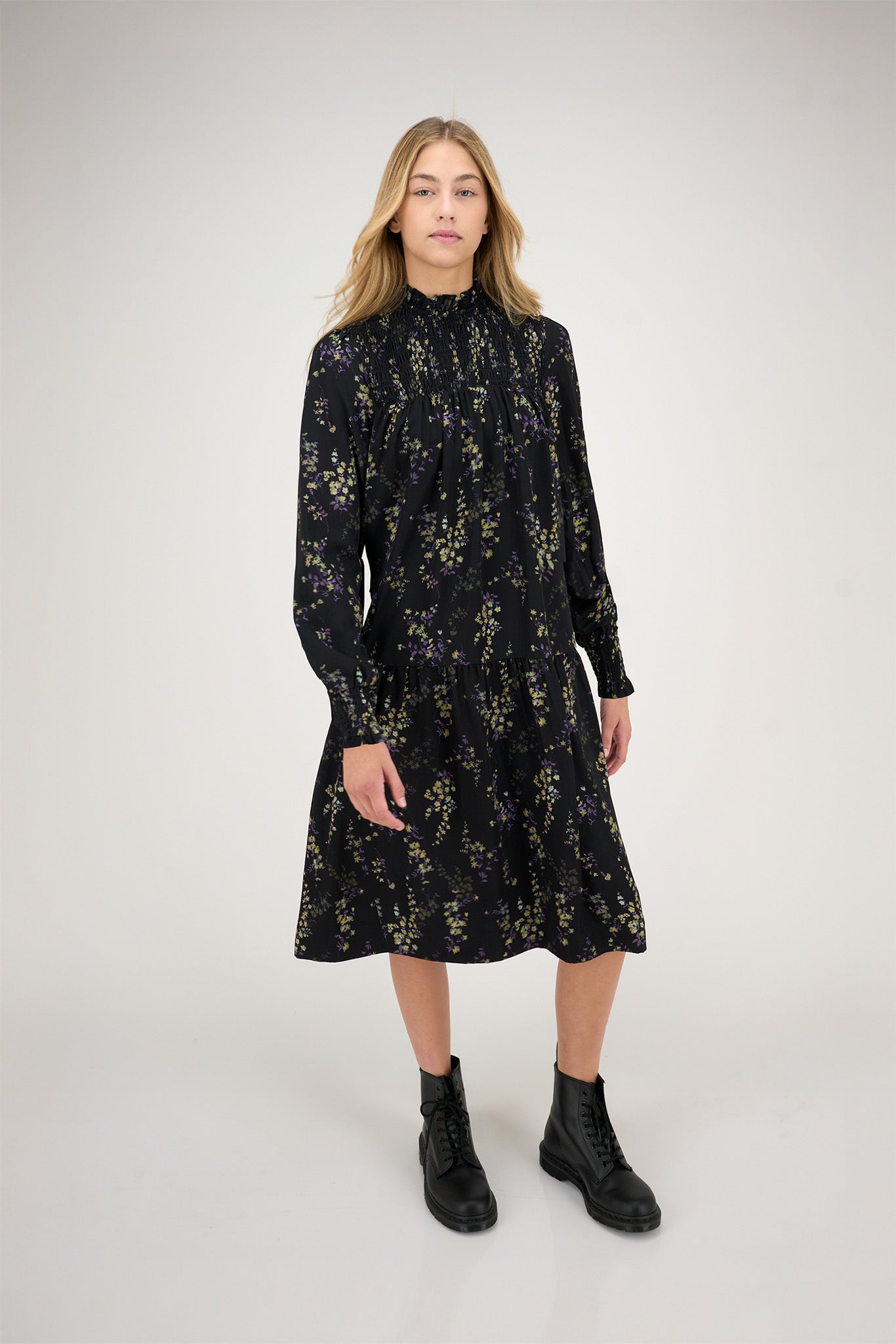 Sandra Dress Purple Flowers #8409FKZ
