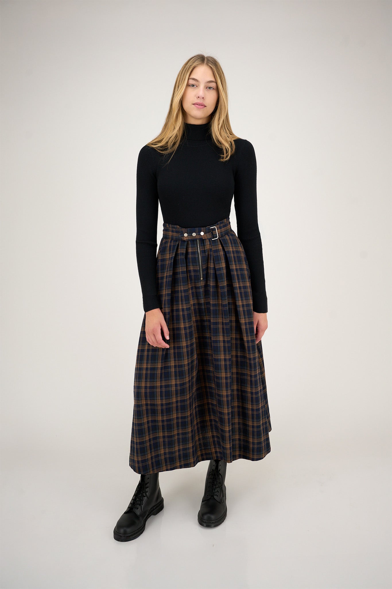 Olga Skirt in Plaid #7981PLD