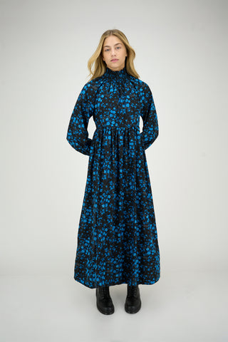 Antoinette Dress Blue Flowers #8611NK