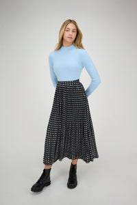 Pippa Skirt Blue Geometric #8617GB