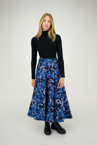 Colette Skirt Blue Print #8614RB
