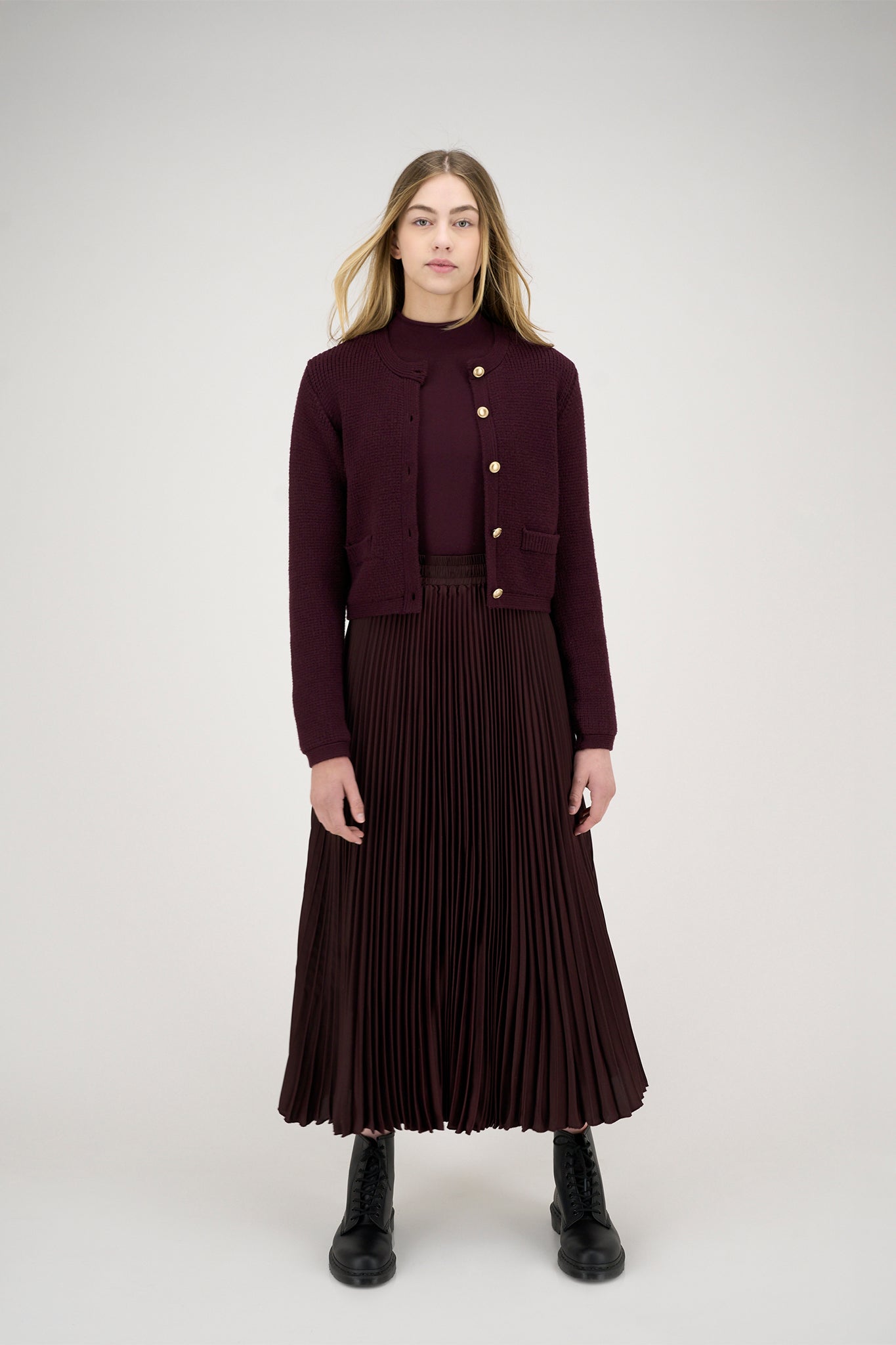 トップス Chia Paulina Cardigan Plum #8630BRZK – Zaikamoya