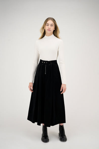 Olga Skirt Black Corduroy #7981BLK