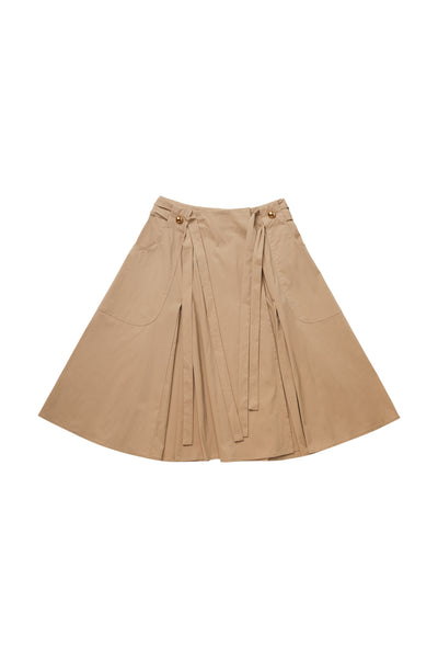 Beige Skirt with Buttons