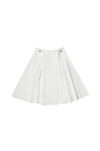 White Skirt with Buttons #1660