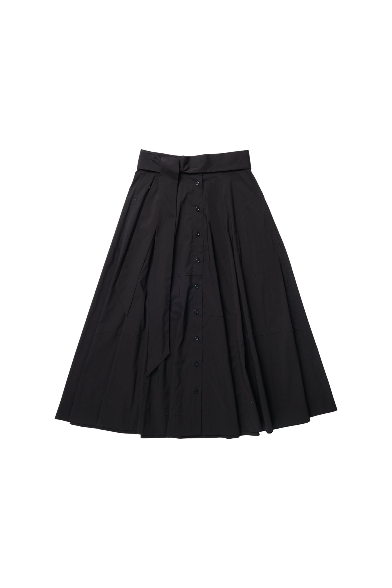 Maxi Skirt with Buttons in Front in Black #1662 FINAL SALE