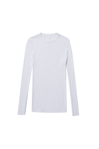 White Ribbed Sweater #1679EOE