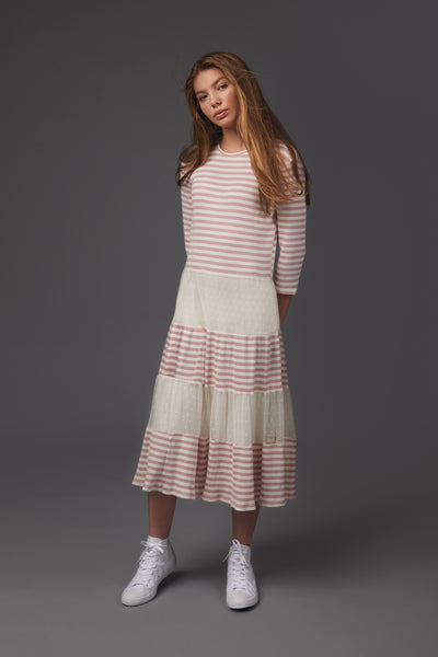 Striped Tull Dress #1528 FINAL SALE