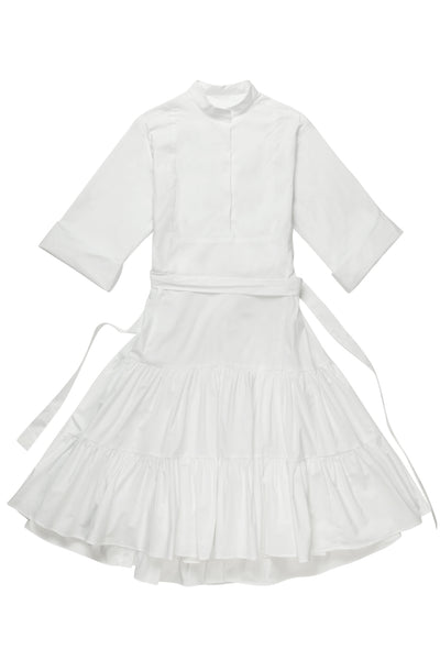 White Ruffle Dress #1522 FINAL SALE
